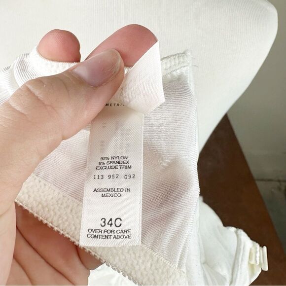 Victorias Secret Vintage 90s White Push Up Second Skin Satin Bra 34C - Picture 7 of 10